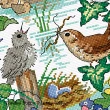 Lesley Teare - Oiseaux au printemps, zoom 1 (grille de broderie point de croix)