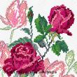 Lesley Teare - Le bouquet de roses, zoom 1 (grille de broderie point de croix)