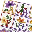 Lesley Teare Designs - Alphabet floral, détail 1 (grille point de croix)