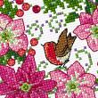 Lesley Teare - Fleurs de décembre, zoom 1 (grille de broderie point de croix)