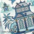 Lesley Teare Designs - Paysage bleu au pavillon - 2, détail 1 (grille point de croix)