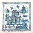 Lesley Teare Designs - Paysage oriental bleu - 2 (grille point de croix)