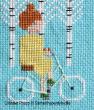 Samantha Purdy - Ballade à vélo, zoom 1 (grille de broderie point de croix)