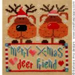 Joyeux Noël les amis! - grille point de croix - création Barbara Ana (zoom 2)