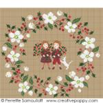 Couronne Noël en Blanc - grille point de croix - création Perrette Samouiloff (zoom 2)