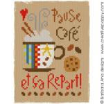 Pause café - grille point de croix - création Barbara Ana (zoom 2)