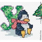 Alphabet - Pingouin et ours polaire - grille point de croix - création Maria Diaz (zoom 2)