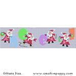Alphabet - le Père Noël est en route - grille point de croix - création Maria Diaz (zoom 3)