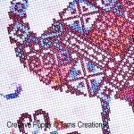 Tam\'s Creations - Flamingopatches, le flamand rose en patch (grille de broderie point de croix) (zoom 2)