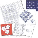 K\'s Studio - Les carnets du point de croix: 10 motifs traditionnels du Japon, zoom 1 (grille de broderie point de croix)