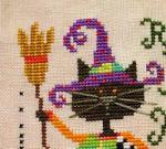 Le chat de Halloween - grille point de croix - création Barbara Ana (zoom 2)