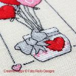Faby Reilly Designs - Ballons Saint Valentin, détail 2 (grille point de croix)