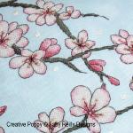 Faby Reilly - Coussin cerisier du Japon, zoom 3 (grille de broderie point de croix)