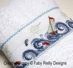 Faby Reilly - Bandeau Haute Mer (drap de bain), zoom (grille de broderie point de croix)