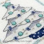 Faby Reilly - Mini cadres de Noël marine-menthe (4 motifs), zoom 2 (grille de broderie point de croix)