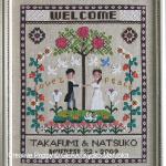 Gera! Kyoko Maruoka - Heureux mariage, zoom 2 (grille de broderie point de croix)