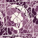 Gracewood Stitches - Mai - Il pleut des violettes, zoom 1 (grille de broderie point de croix)