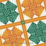 Gracewood Stitches - Carré patchwork, zoom 1 (grille de broderie point de croix)