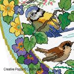 Lesley Teare - Oiseaux au printemps, zoom 3 (grille de broderie point de croix)