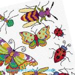 Lesley Teare - Motifs Insectes et Papillons, zoom 3 (grille de broderie point de croix)