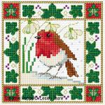 Lesley Teare - Oiseaux de Noël, zoom 1 (grille de broderie point de croix)