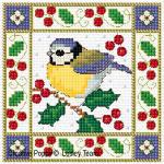 Lesley Teare - Oiseaux de Noël, zoom 3 (grille de broderie point de croix)