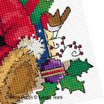 Petit ours de Noël - grille point de croix - création Lesley Teare (zoom 2)