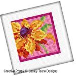 Lesley Teare - 6 fleurs éclatantes, zoom 1 (grille de broderie point de croix)