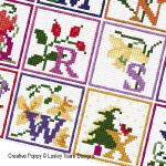Lesley Teare Designs - Alphabet floral, détail 4 (grille point de croix)