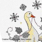 Lesley Teare Designs - Les oies de Noël, détail 3 (grille point de croix)