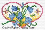 Lesley Teare - Coeurs en Fleurs, zoom 2 (grille de broderie point de croix)