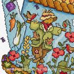 Lesley Teare - Garden Days - Journées au jardin, zoom 3 (grille de broderie point de croix)