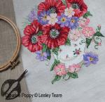 Lesley Teare - Bouquet de coquelicots, zoom 3 (grille de broderie point de croix)
