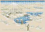 Maria Diaz - Paysage japonais sous la neige, zoom 4 (grille de broderie point de croix)