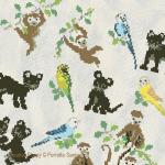 Perrette Samouiloff - Bébés animaux de la Jungle - Mini motifs et alphabet, détail 1 (grille point de croix)