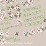 Perrette Samouiloff - Motifs fleurs de cerisier, zoom 4 (grille de broderie point de croix)