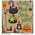 Le chat de Halloween - grille point de croix - création Barbara Ana (zoom 4)