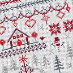 Riverdrift House - Marquoir Joyeux Noël des bois, zoom 2 (grille de broderie point de croix)