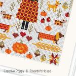 Riverdrift House - Miniature d\'automne, zoom 3 (grille de broderie point de croix)