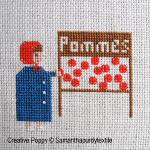 Samantha Purdy - Pommes, zoom 2 (grille de broderie point de croix)