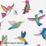Tapestry Barn - Le ballet des colibris, détail 1 (grille point de croix)