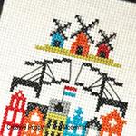 Tiny Modernist - Amsterdam, zoom 2 (grille de broderie point de croix)