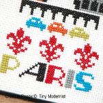 Tiny Modernist - Paris, zoom 3 (grille de broderie point de croix)
