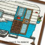 Tiny Modernist - la caravane, zoom 1 (grille de broderie point de croix)