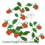 Cerises et fraises - grille point de croix - création Perrette Samouiloff (zoom 2)