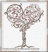 Alessandra Adelaide - L&#039;arbre d&#039;amour (grille point de croix)