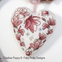 Faby Reilly - Coeur Magnolia (grille de broderie point de croix)