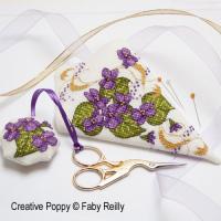 Faby Reilly - Etui &agrave; ciseaux Violette (grille de broderie point de croix)