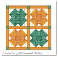 Gracewood Stitches - Carr&eacute; patchwork (grille de broderie point de croix)