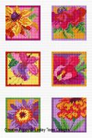 Lesley Teare - 6 fleurs &eacute;clatantes (grille de broderie point de croix)